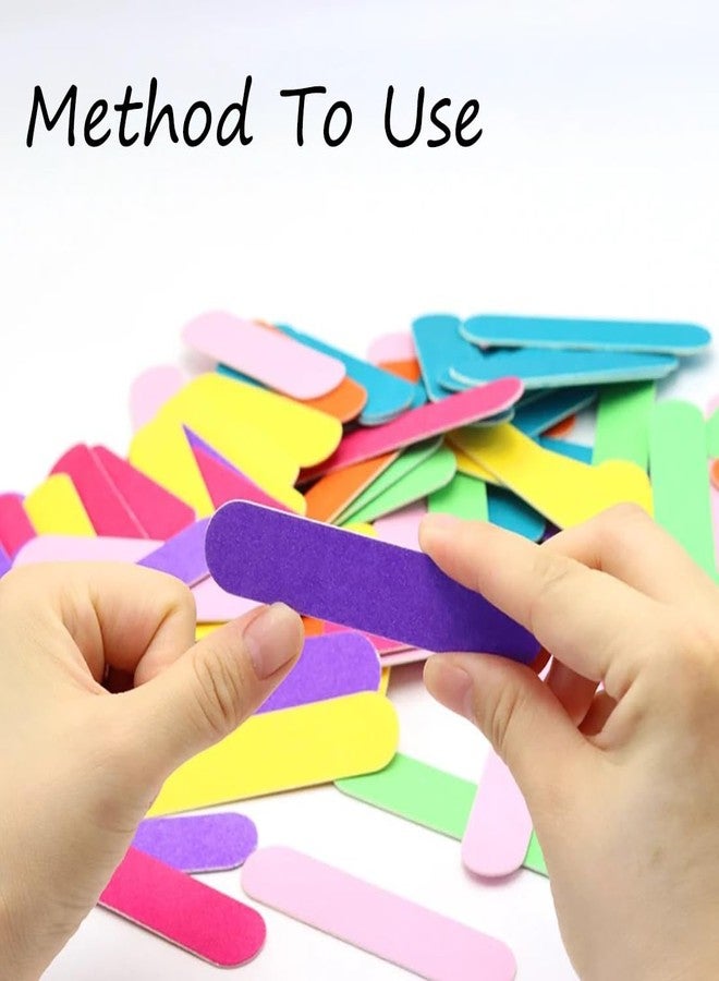 EastyGold Nail File Nail Buffers Nail Emery Boards Disposable Nail Care Files Double Sided Art Manicure File Mini Reusable for Women Girls Men 10 Pack - Image 4